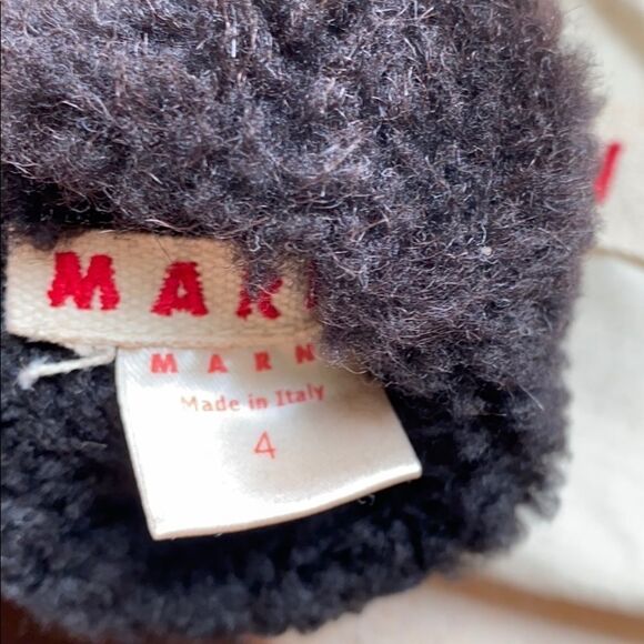 MARNI Kids Shearling toggle pea coat + mittens - Picture 6 of 8